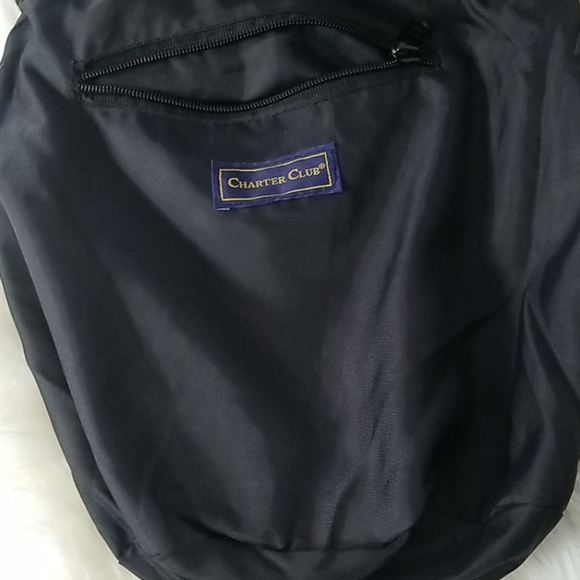 CHARTER CLUB TWO PIECE BLACK CROCHET PURSE / WCASE - Picture 8 of 8